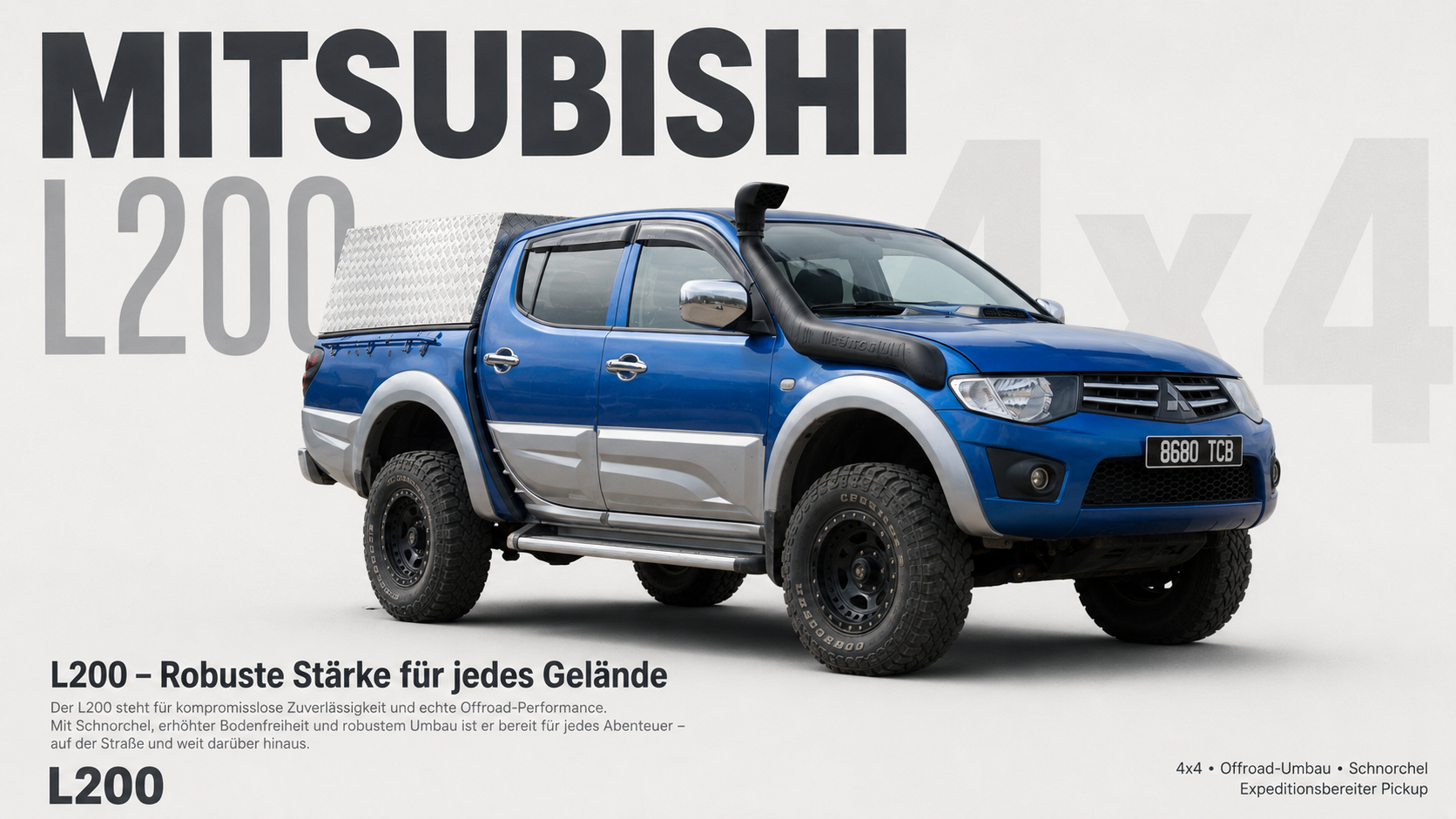Mitsubishi L200 4x4 preview in wide format