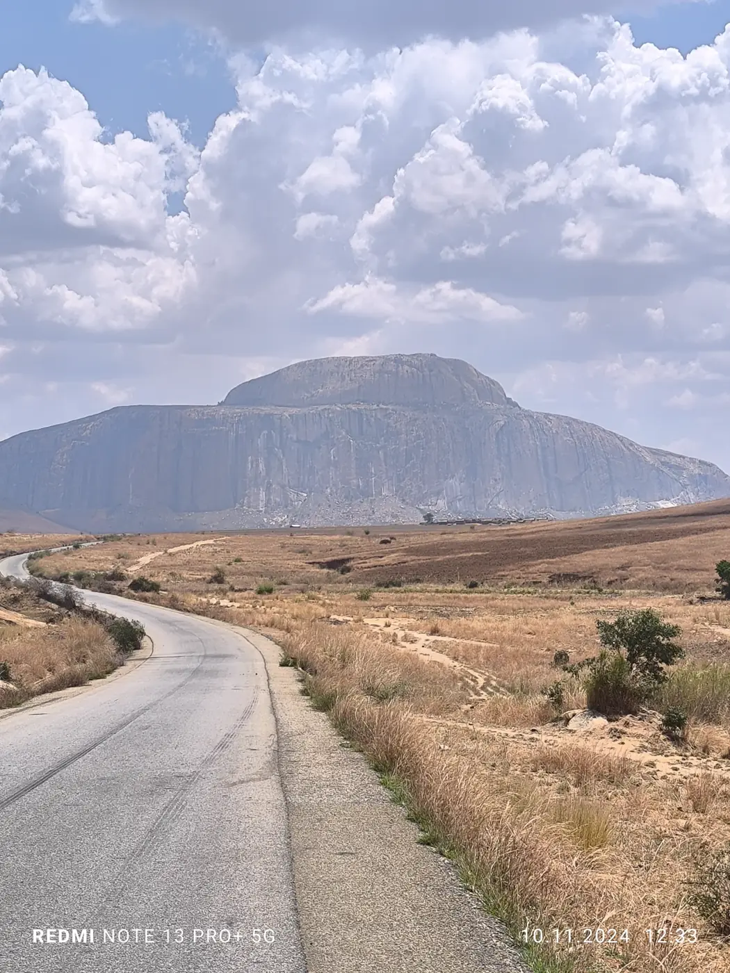 Mountain road along the RN7 in Madagascar