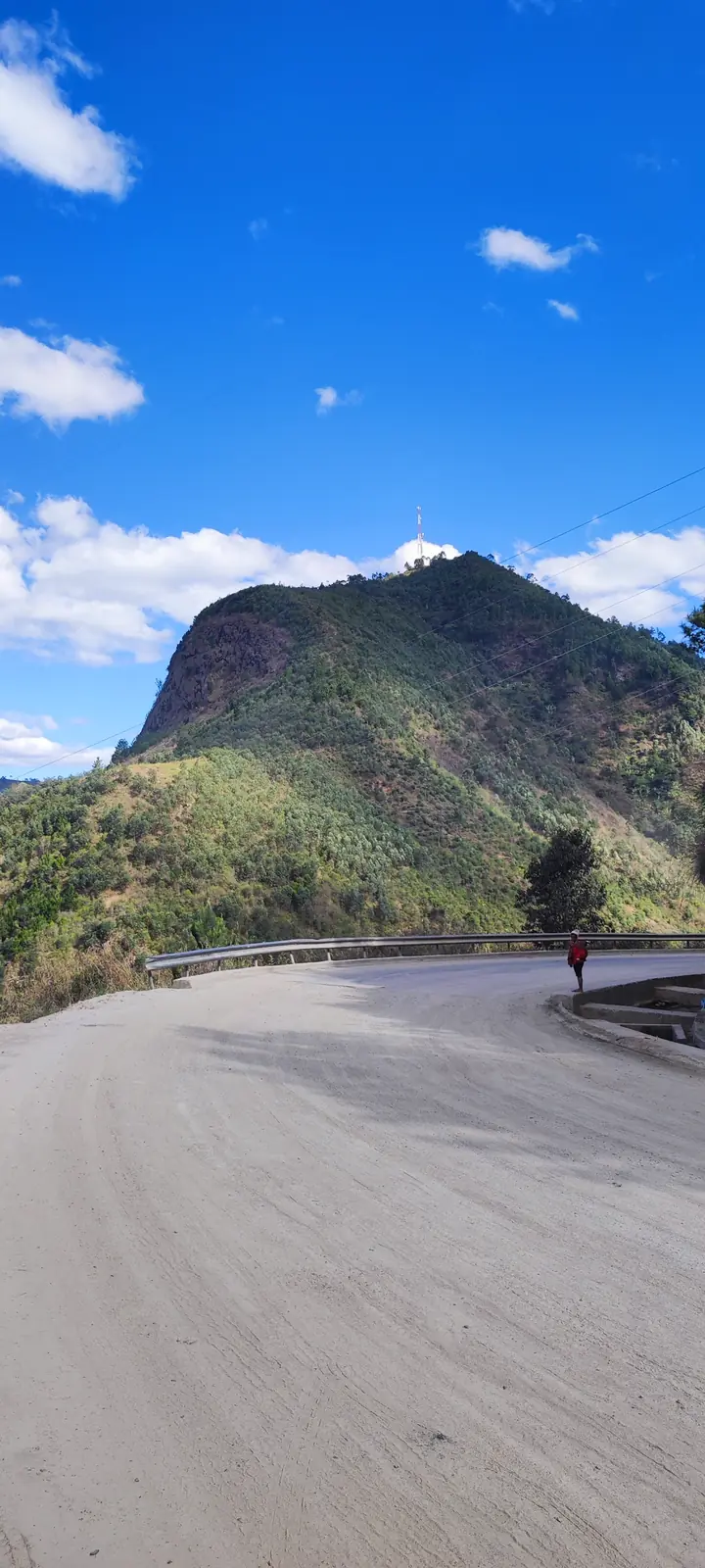 Switchbacks of a mountain road in Madagascar