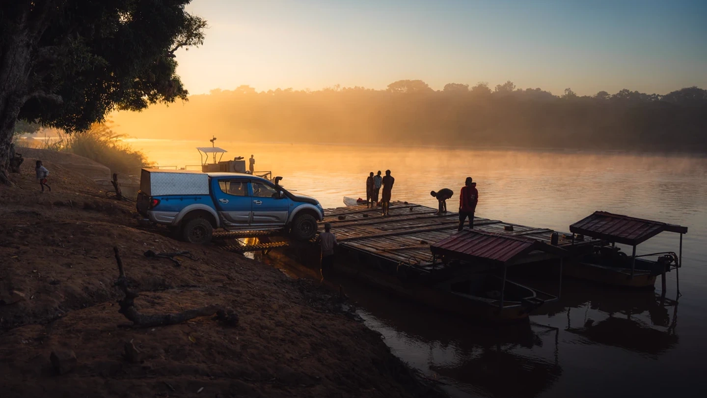 Pirogue and village life on the Pangalanes Canal in eastern Madagascar