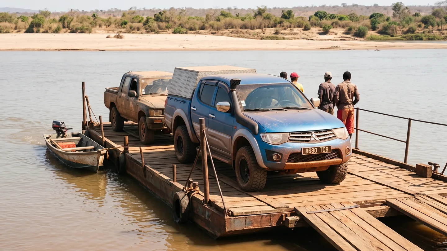 Local ferry on the route between Kirindy and Bekopaka